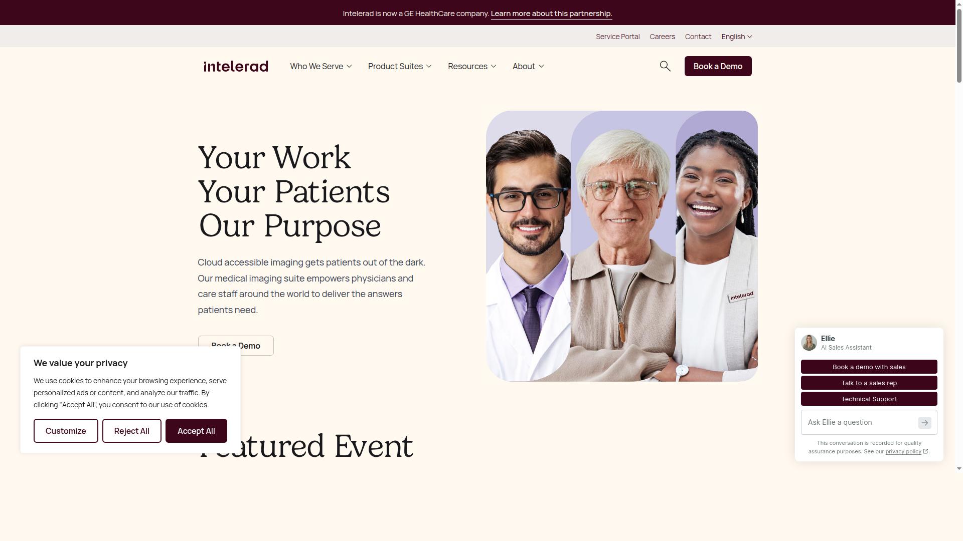 IntelePACS website